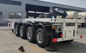 40ft 4 Axel Skeletal Semi Container Trailer